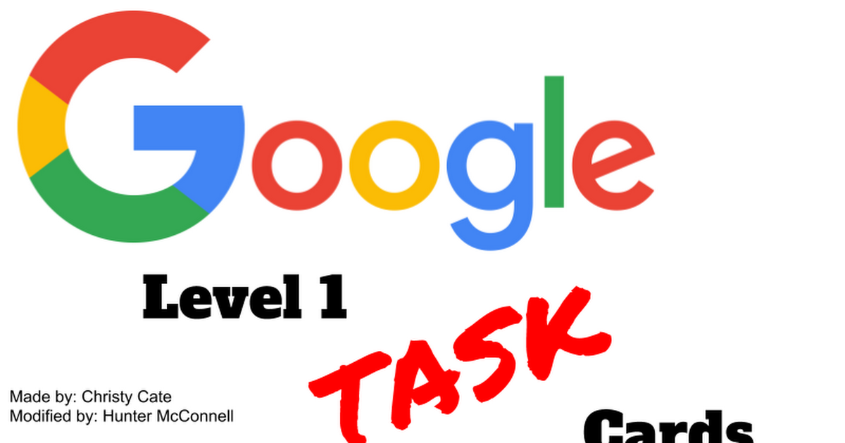 Task Cards for Level 1 Final