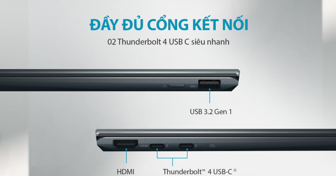 Cổng kết nối - Asus Zenbook Flip 13 UX363 OLED