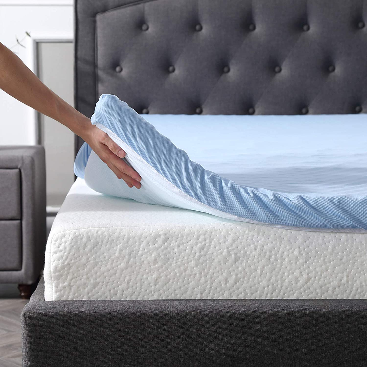 Use a gel foam mattress topper to cool a bed and soften it