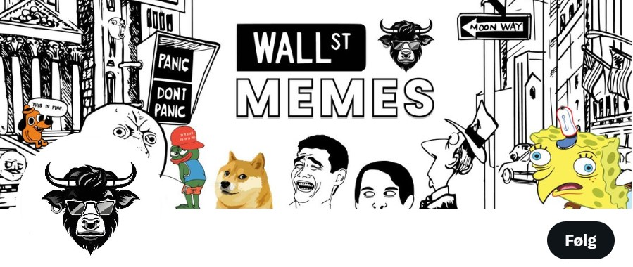 Kursoppgang for Wall Street Memes. 