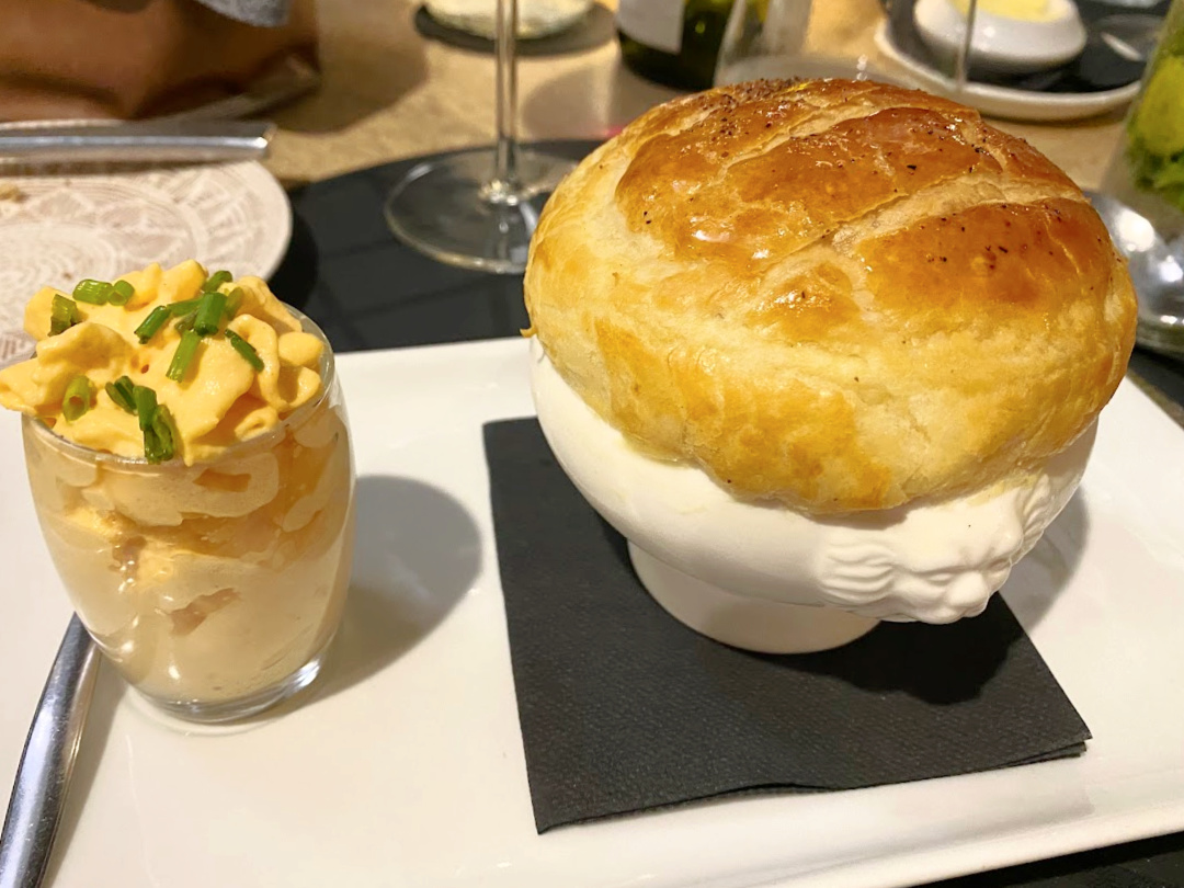 Lobster Soup Cooked in Puff Pastry at Le Cottage
