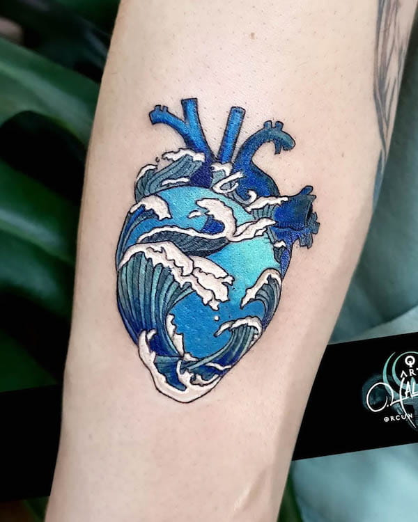 Another look at a realistic heart tattoo