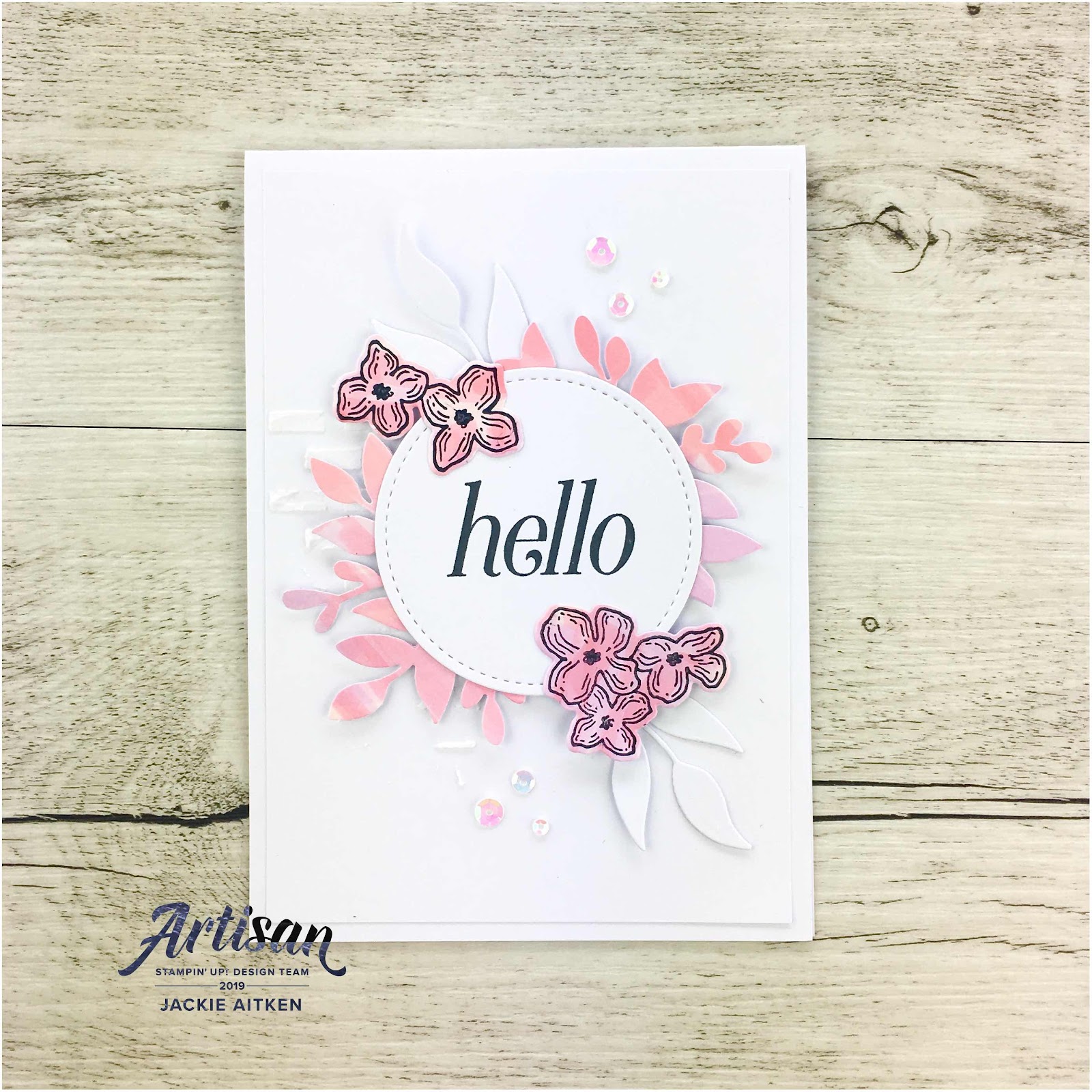 jaxxcraftycreations, handmade cards, Floral Frames, Glossy Card, Stampin' Up!, Embossing Paste, Stampin' Blends, Stamping Sunday Blog Hop, Stamping Techniques, 