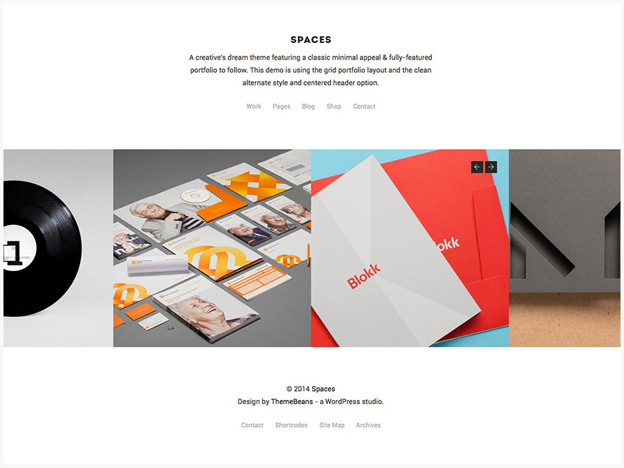 Spaces - Portfólio multifuncional criativo e tema WordPress da loja WooCommerce