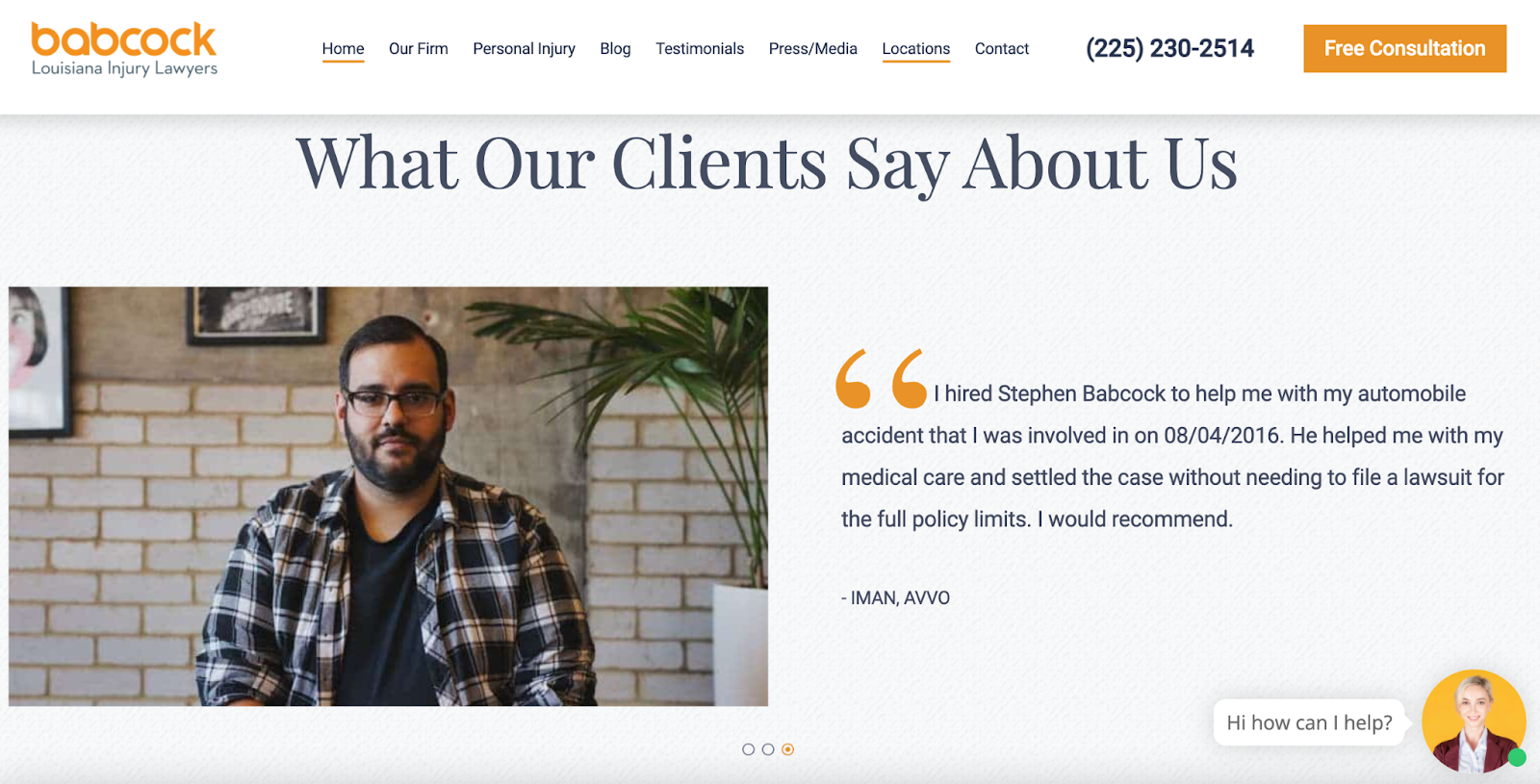 screenshot-client-testimonial-page-babcock