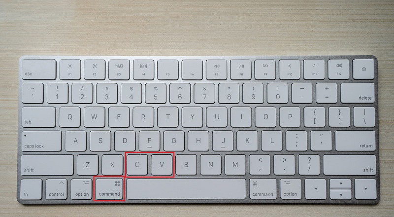 copiar y pegar con el teclado: Windows Mac