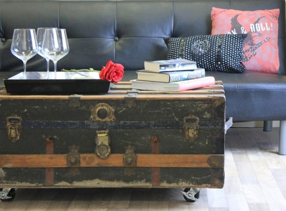 Trunks for storage and coffee tables
