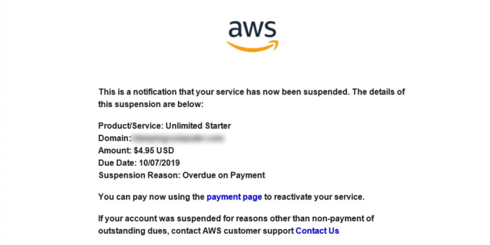 AWS impersonation scam