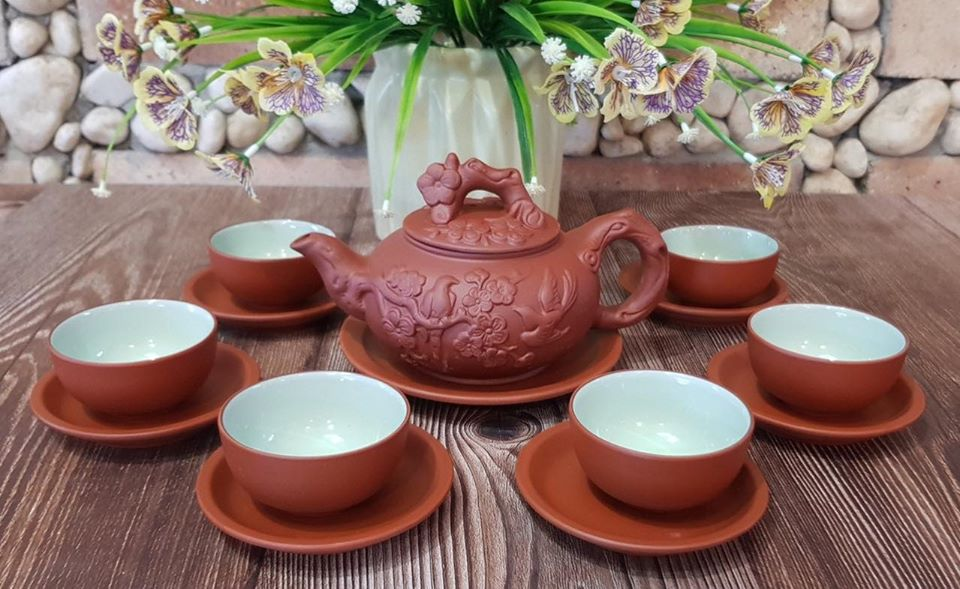 bộ ấm chén tử sa 6