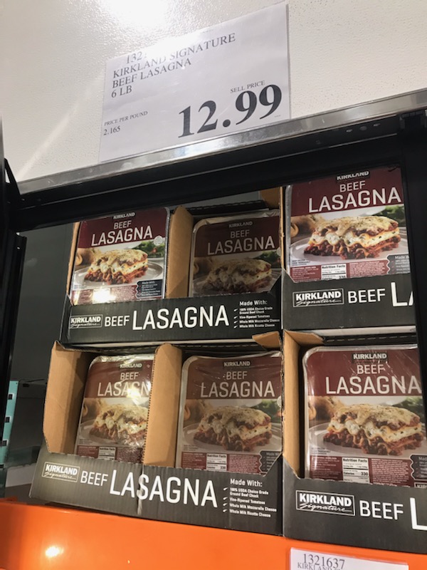 costco beef lasagna
