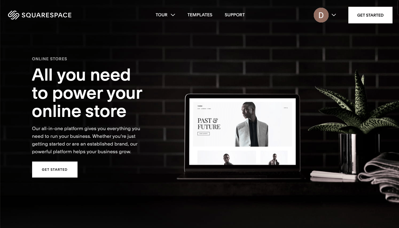 Commerce électronique Squarespace