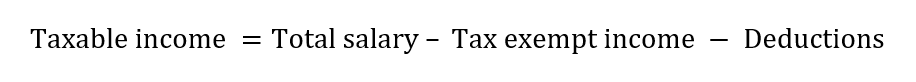 Calculate the taxable income