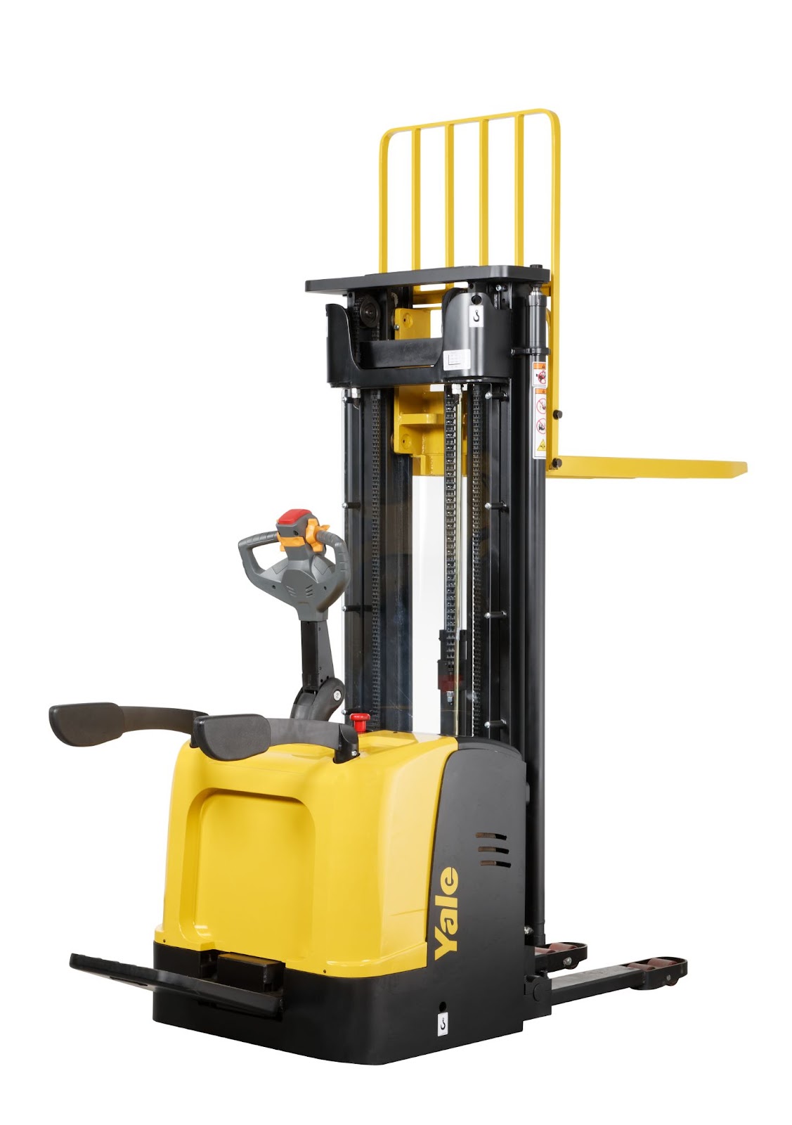 The Yale MS15XUX Stackers forklift belongs to the durable, multi-functional electric Stacker series