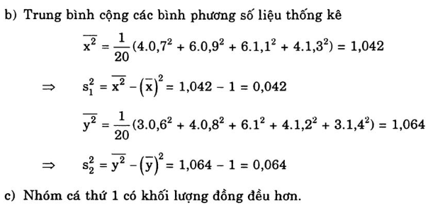 Hướng dẫn giải bài 2 phương sai và độ lệch chuẩn