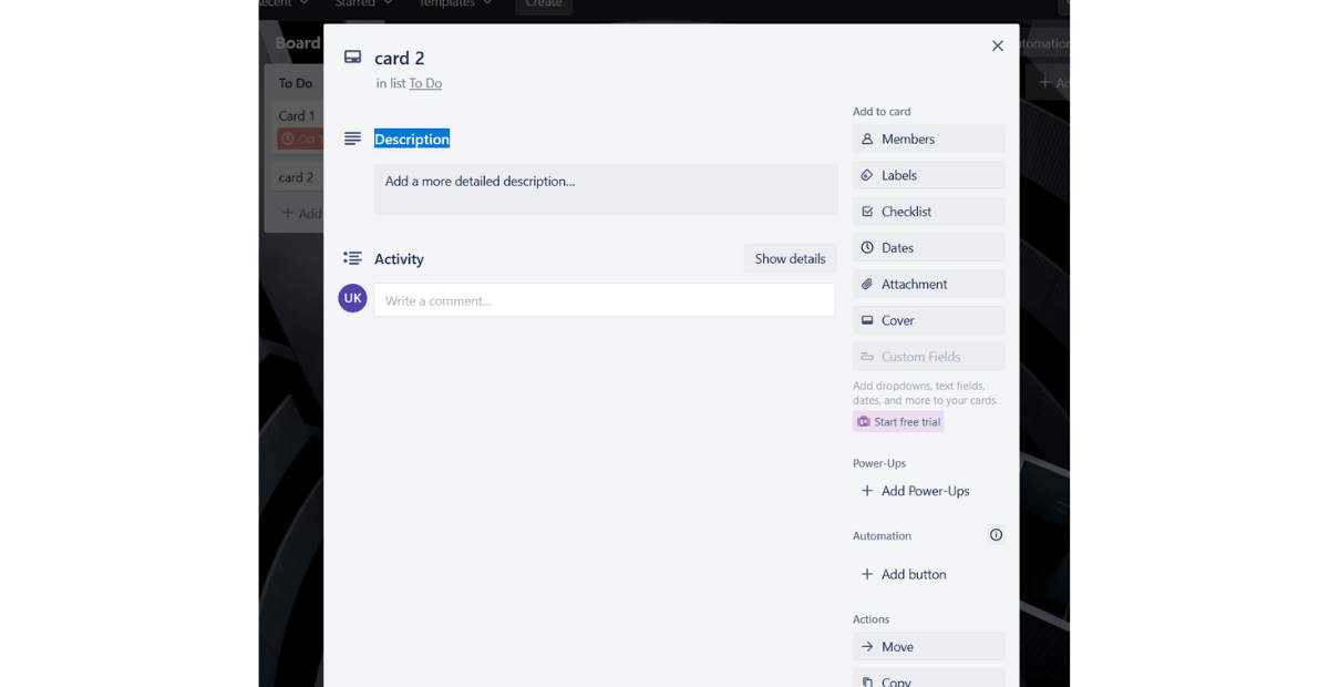 simple visual cues in Trello