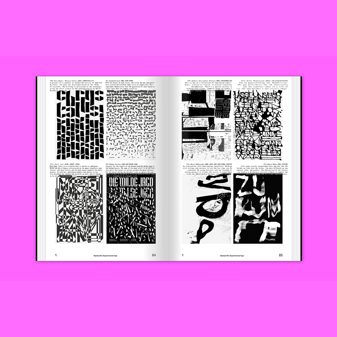 Editorial design and book recommendation - Slanted Magazine #40—Experimental Type 2.0