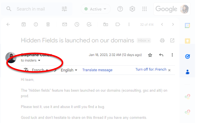 Google group in Gmail