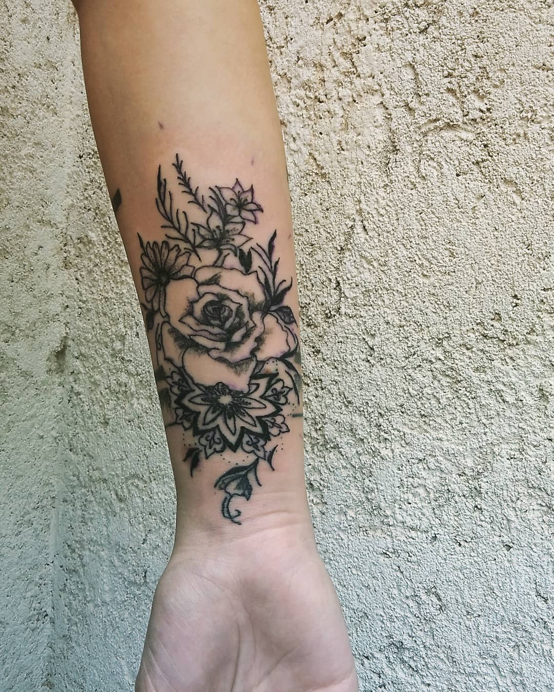 rose mandala tattoo