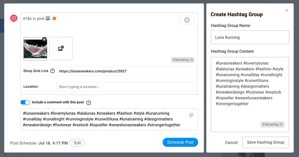 buffer hashtag manager for instagram automation