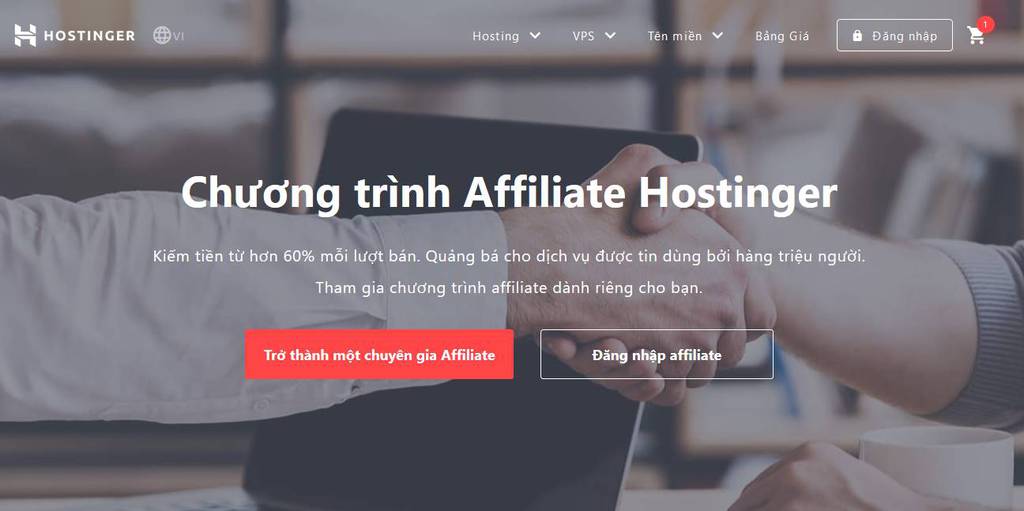 chương trình affiliate hostinger