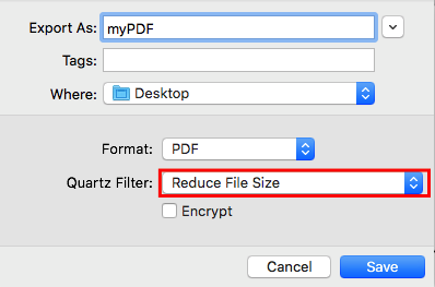 PDF reduce size