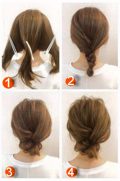  Delicate braided Bun Hairstyle for girls