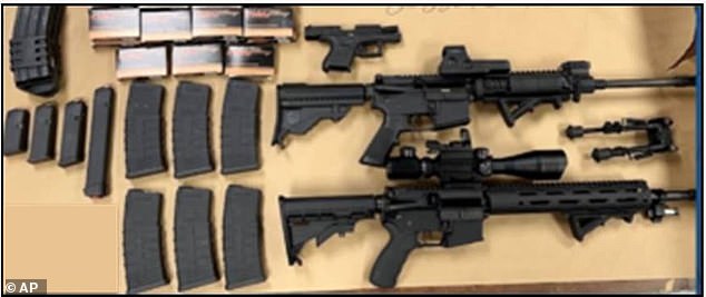 Virginia police has released pictures of a massive arsenal of weapons seized from a man whose plans for a Fourth of July shooting were foiled by police