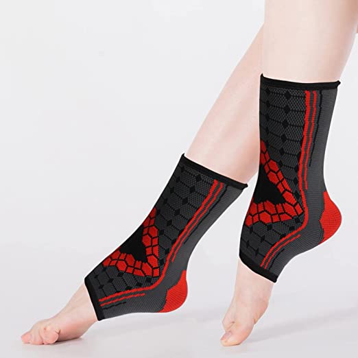 Ankle Compression Sleeve (Pair), Achilles Tendonitis Brace for Women & Men, Nano Socks, Volleyball Ankle Braces for Running, Foot Brace for Injured Foot, Pain Relief, Swelling or Heel Pain, Achilles Tendonitis Relief …
