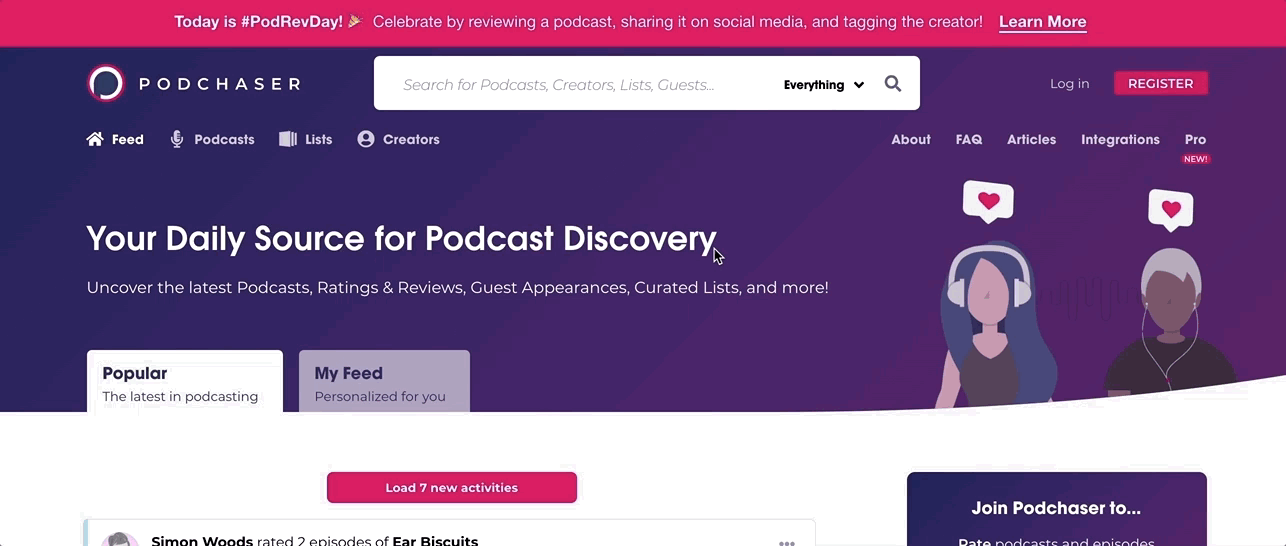 gif of how to claim a podcast