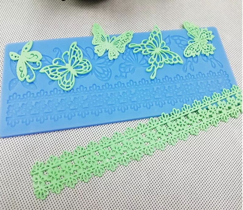 Silicon Lace Butterflies Mat Pad For DIY Cakes
