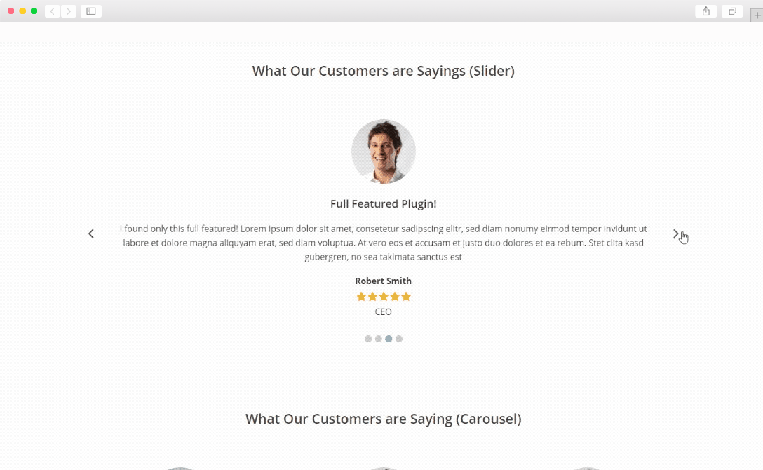WordPress testimonial plugins: Real Testimonials