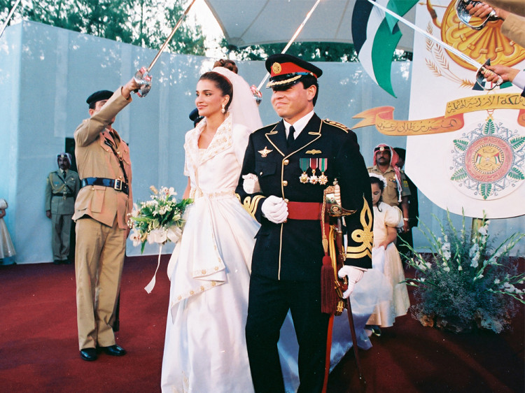 Queen Rania, king Abdullahs wedding