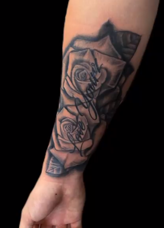 Rose love yourz tattoo