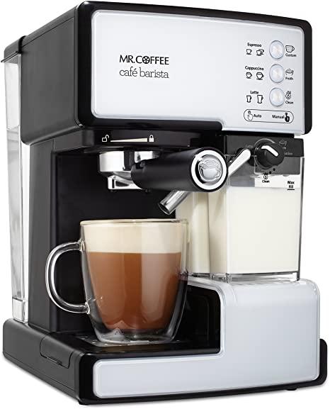 Amazon.com: Mr. Coffee Cafe Barista Espresso and Cappuccino Maker, White:  Home & Kitchen
