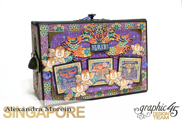 Midnight Masquerade Photo Storage Box  Tutorial by Alexandra Morein  Product by Graphic 45  Photo 3
