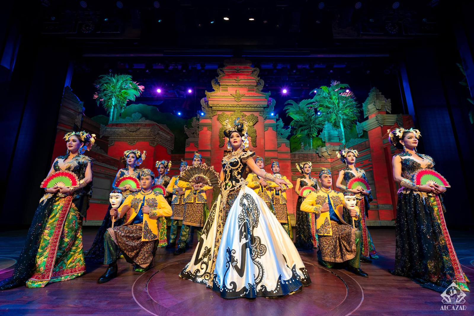 The elaborate costumes of the Cabaret shows.
