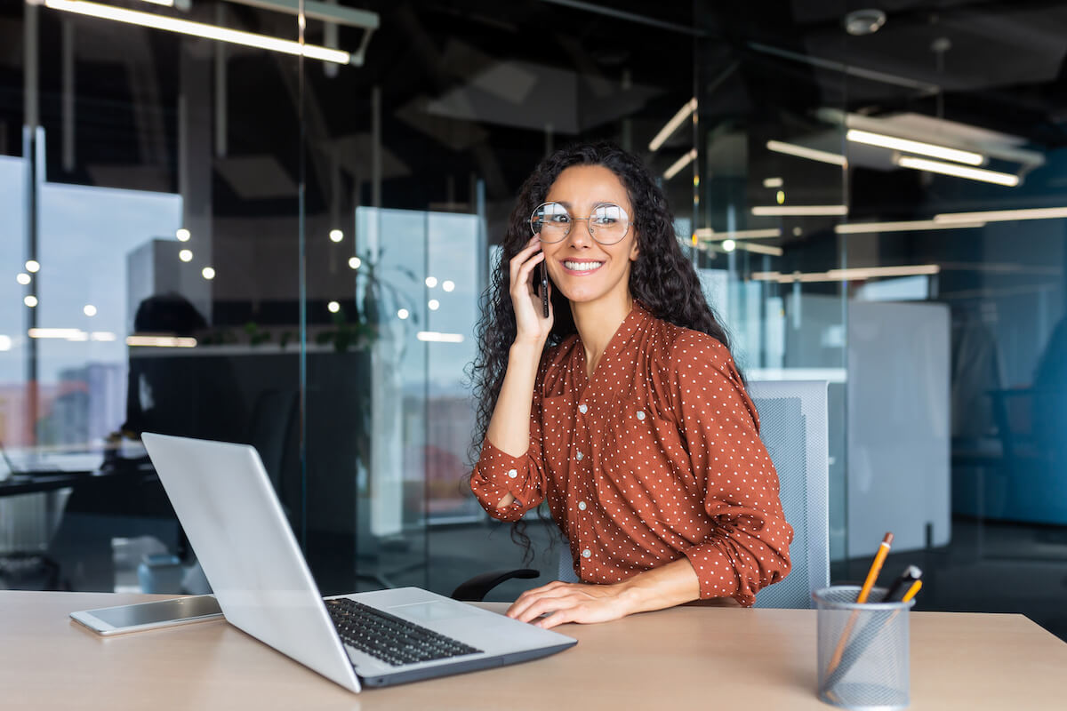 Clinical decision support: entrepreneur talking on the phone