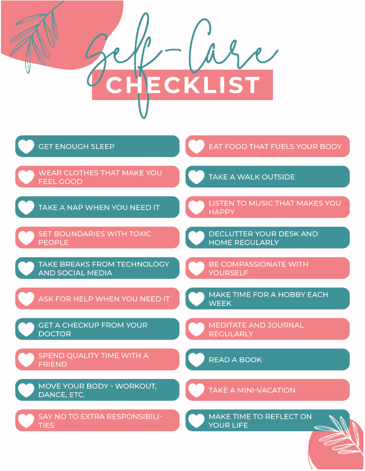 self-care checklist
