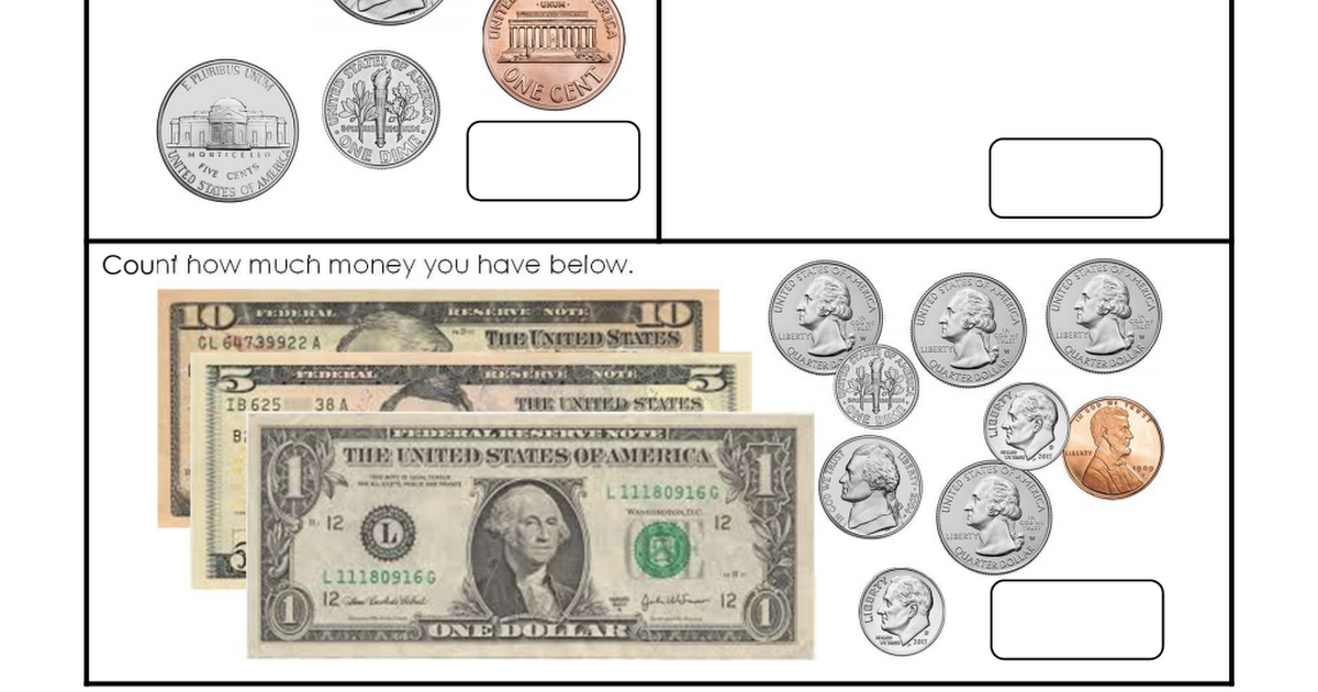 Determine the Value of a collection of Coins and Bills.pdf