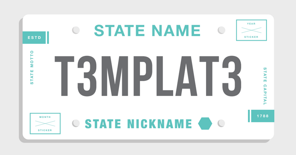 Template License Plates Ai Google Drive