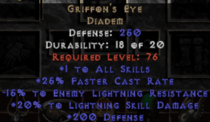 Griffon's Eye Diablo 2
