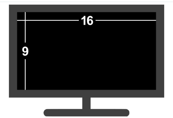 widescreen HDTV ratio of 16:9