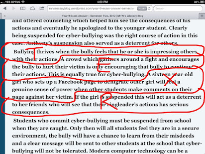 a good thesis statement about cyberbullying
