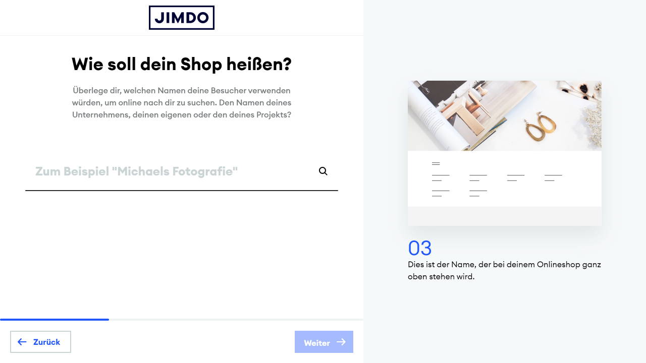 Jimdo Online Shop Einrichten Schritt 3