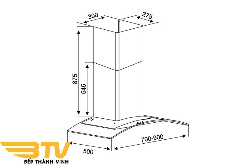 Máy Hút Mùi Kocher K-8890