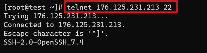 Ping with Port number using Telnet