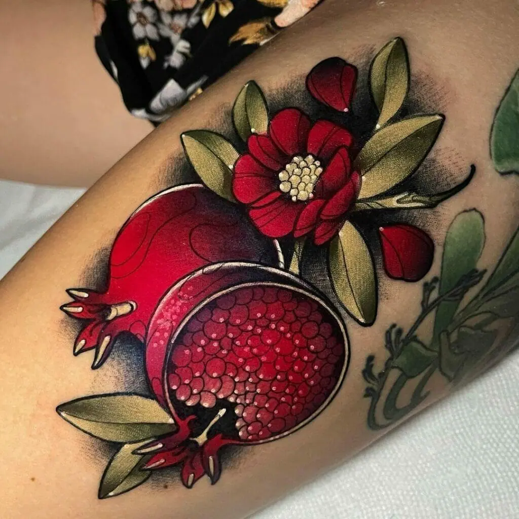 pomegranate tree tattoo