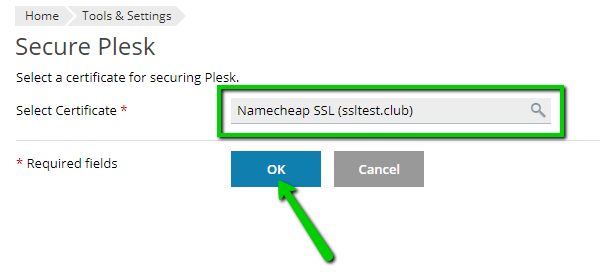 Select Correct SSL Certificate
