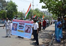 'Celebration of LABOR DAY  1st May, KOLKATA:  The activists of Ambedharite Movement made the LABOR DAY as historical day and offered their hearty respect to Dr. B.R. Ambedkar the 1st Indian Labor minister of British Rule (1942-1946) and the main architect of Indian Constitution. Hundreds of workers from different sectors jointly made a rally from Rani Rashmoni Road to the statue of Dr. B.R. Ambedkar at near Fort William. The workers from Bank of Baroda, UCO bank, Lawyers' Association, Amala Farm Campus and Conscious Bengal started a rally from Metro Channel. They have raised their voice against the brutal corporate attack launched by the Government of India.'