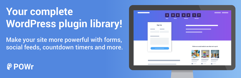 POWr – formulários gratuitos, feeds sociais, temporizadores de contagem regressiva e muito mais